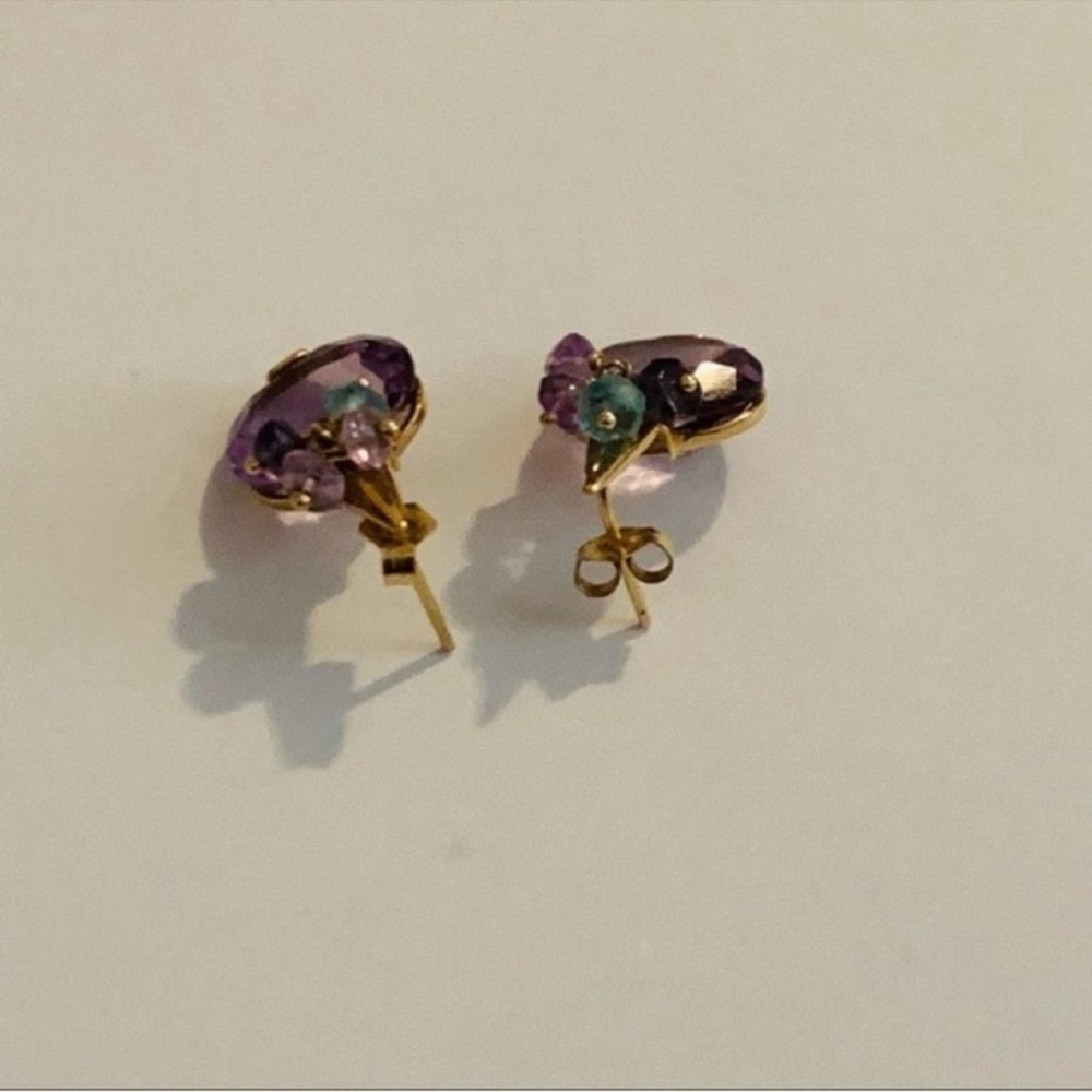 Ross Simons | Earrings | Amethyst Cluster Stud Earrings - Picture 10 of 14